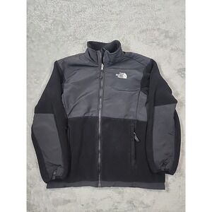 The North Face Jacket Youth Girls XL Solid Black Soft Fuzzy Fleece Full Zip